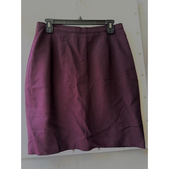 Vintage 90s Kasper 12P Wool Womens Business Mini Skirt Suit - Classic Power Look - Picture 7 of 11